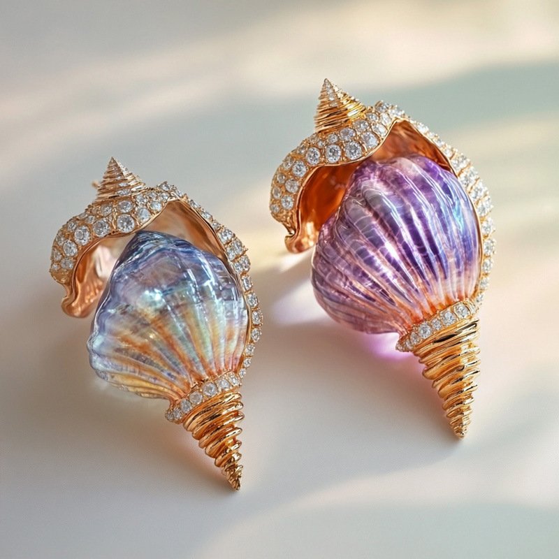 Tianshang Romantic Conch Earrings